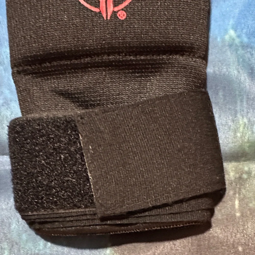 Black Wrist Support Gloves with Gel Pad,Thumb Hole for Boxing Gloves